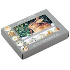 Hallmark Marjolein Bastin Winter Bunny Boxed Blank Christmas Thank-You Notes, Pack Of 10