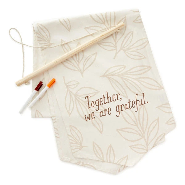 Hallmark Grateful Signature Table Runner With Permanent Markers, 14x72 3 Hallmark Grateful Signature Table Runner With Permanent Markers, 14x72