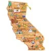 California State Shaped Cutting And Serving Board With Artwork By Fish Kiss™