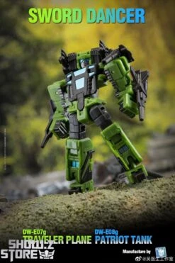 Dr.Wu Sword Dancer Slamdance DW-E07G Traveler Plane Raindance & DW-E08G Patriot Tank Grandslam Set Of 2 Green Version -Cheap Toy Store 3bb1707baf