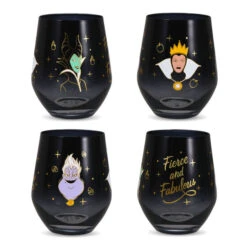 Hallmark Disney Villains Fierce And Fabulous Stemless Wine Glass, 16 Oz.